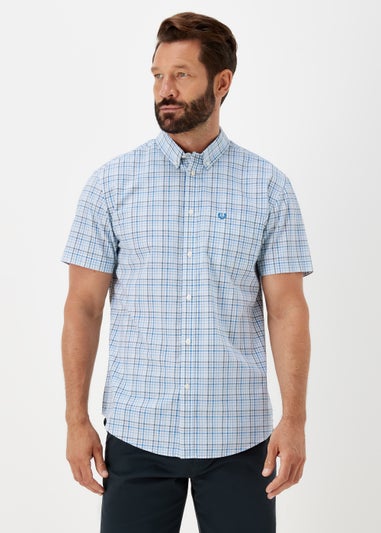 Lincoln Blue Check Tatterstall Short Sleeve Shirt