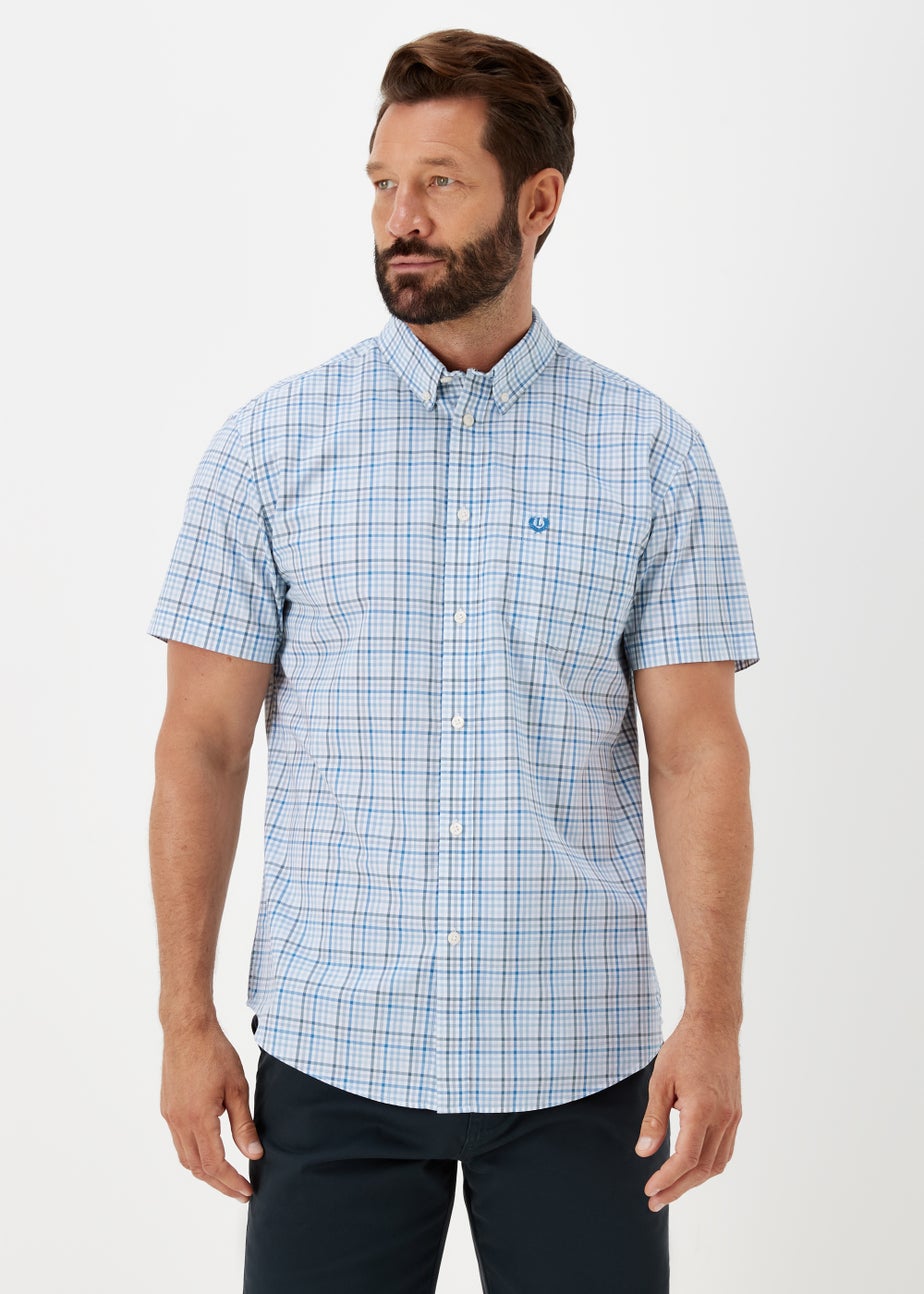 Lincoln Blue Check Tatterstall Short Sleeve Shirt