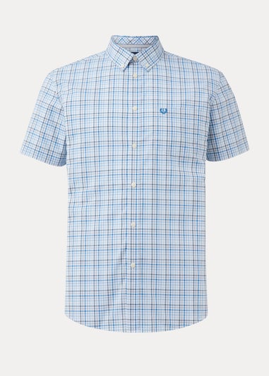 Lincoln Blue Check Tatterstall Short Sleeve Shirt