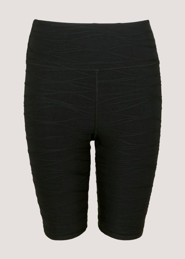 Souluxe Black Textured Sports Shorts