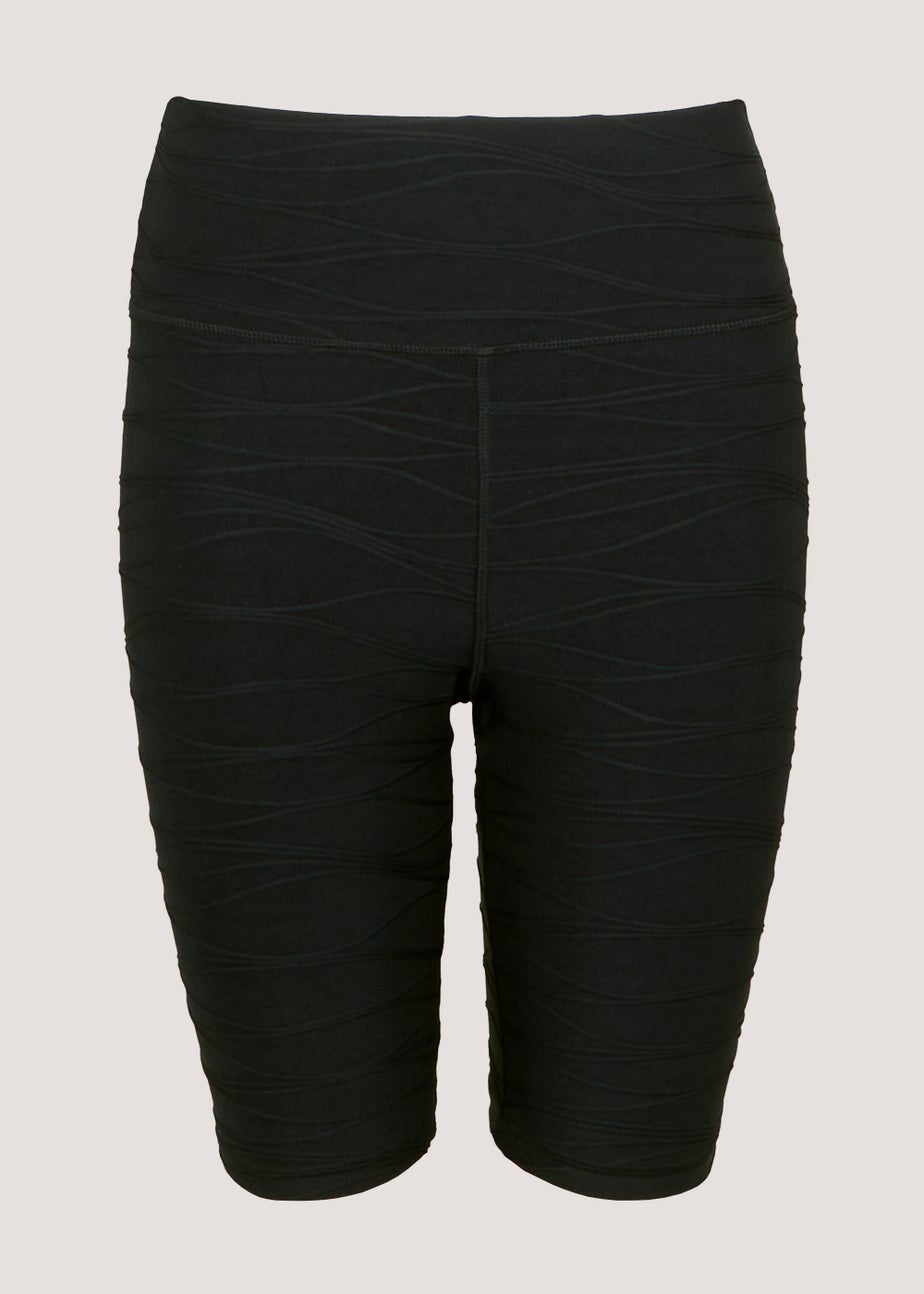 Souluxe Black Textured Sports Shorts