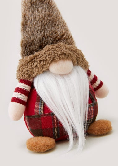 Tartan Small Christmas Gonk (28cm x 16.5cm x 7.5cm)