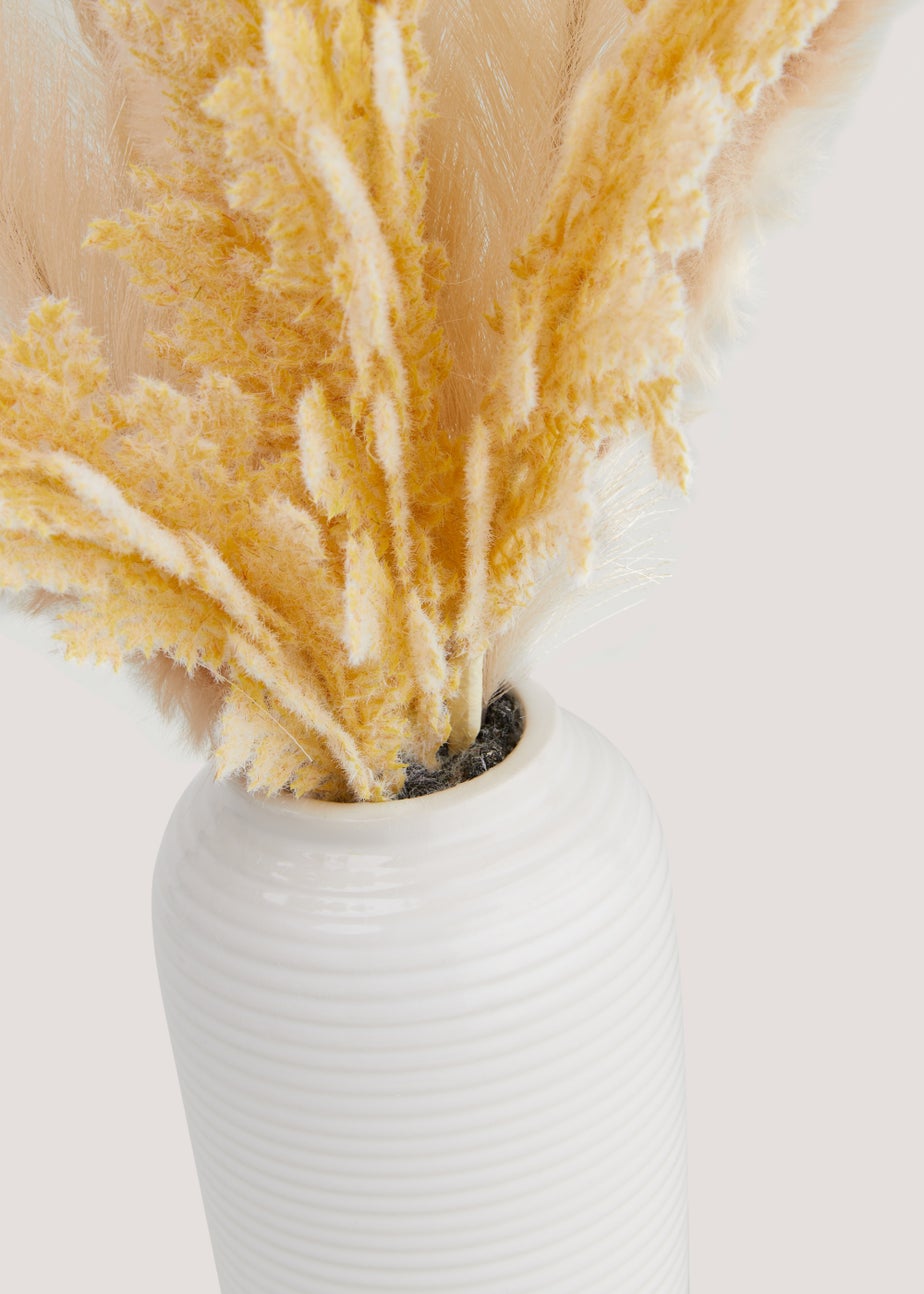 Dried Faux Fan Palm Bouquet