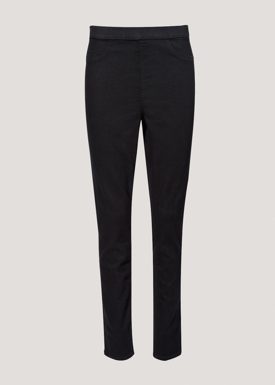 Rosie Black Pull On Jeggings (Long Length)