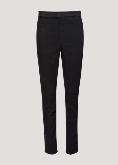 Rosie Black Pull On Jeggings (Long Length)
