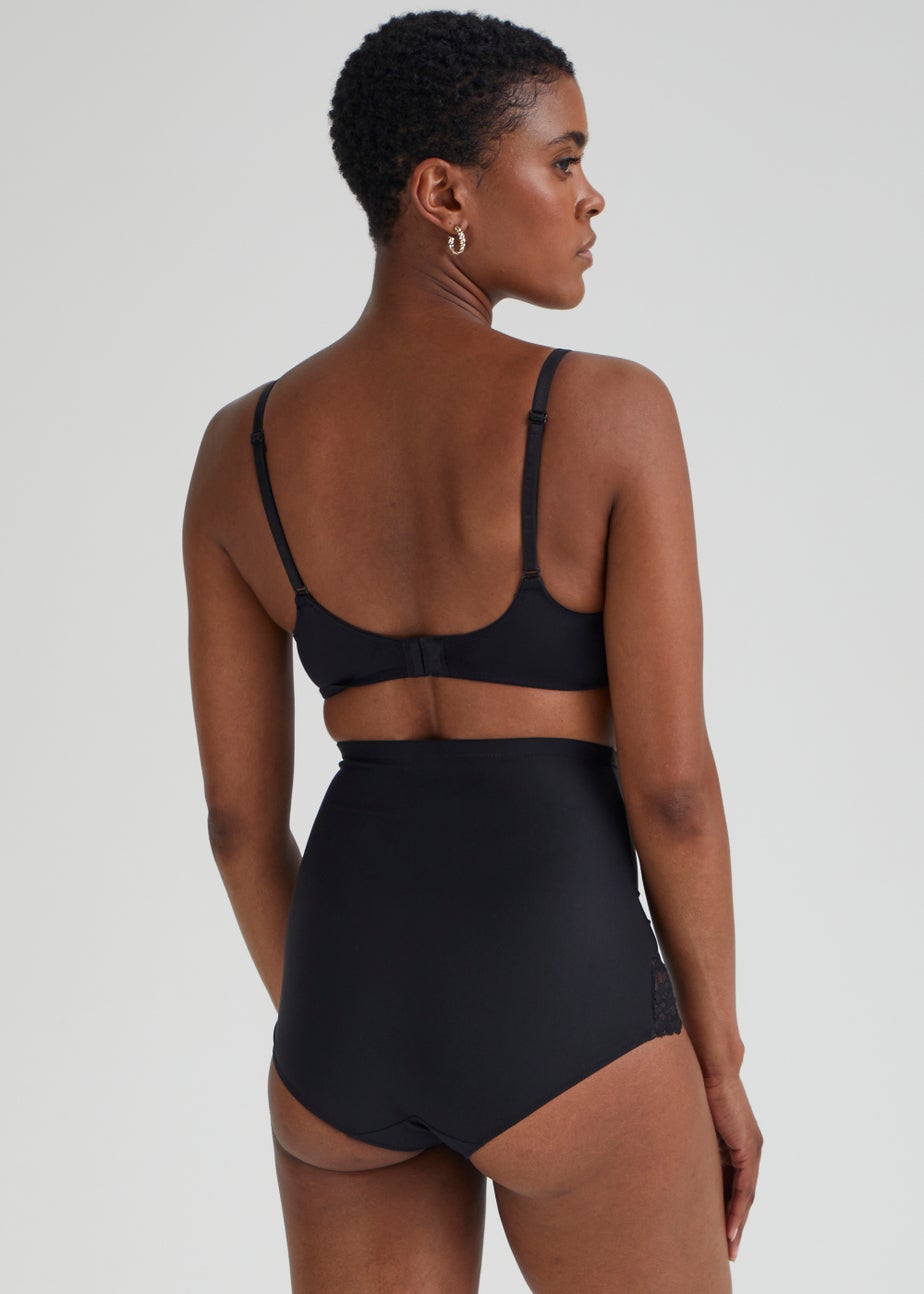 Black Lace High Waisted Medium Control Knickers