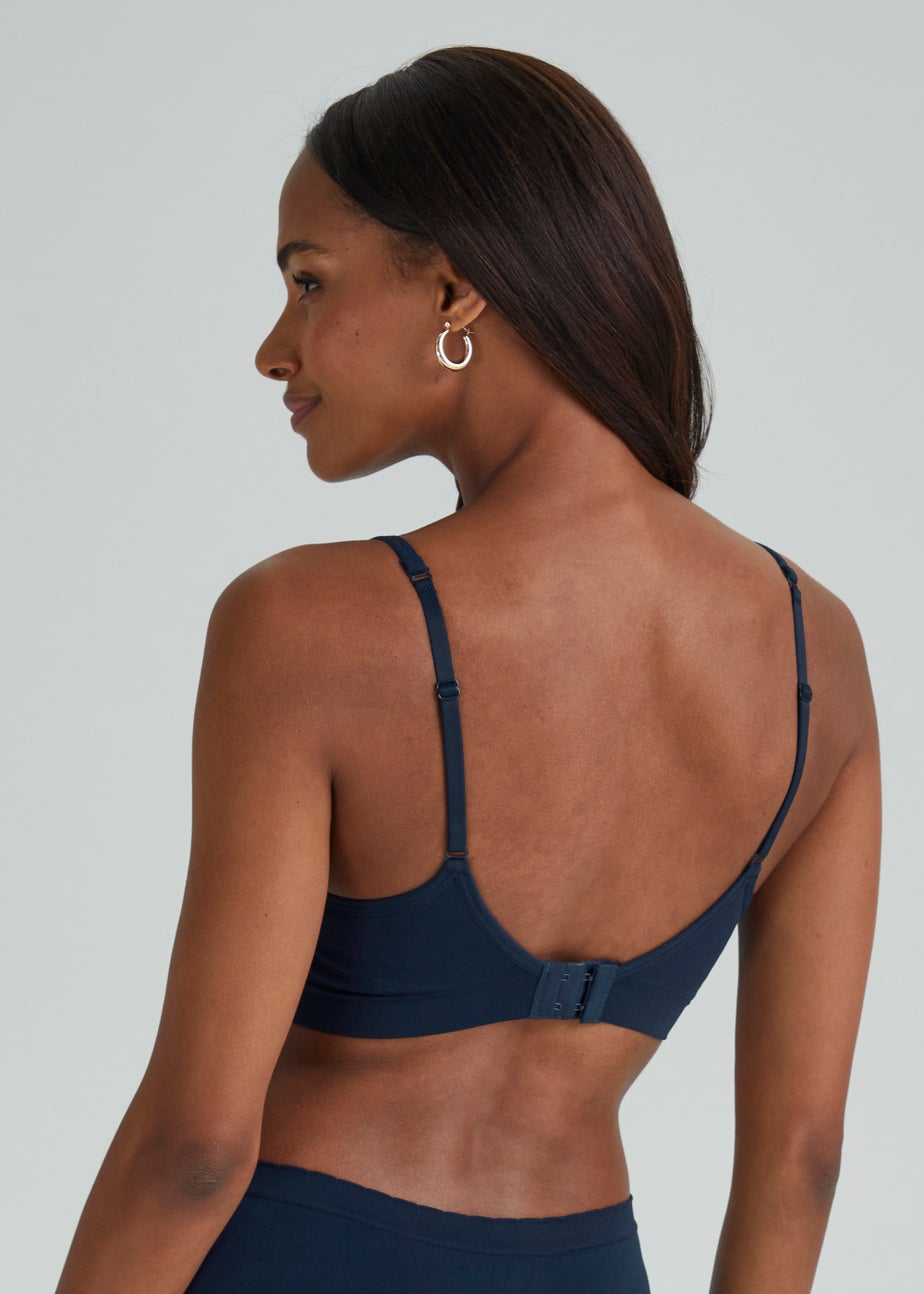 2 Pack Nude & Navy Seamless Moulded Bras