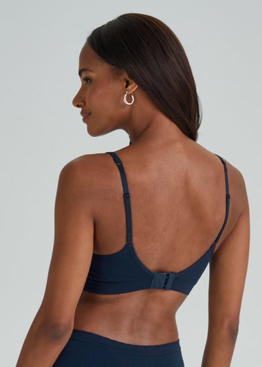 2 Pack Nude & Navy Seamless Moulded Bras