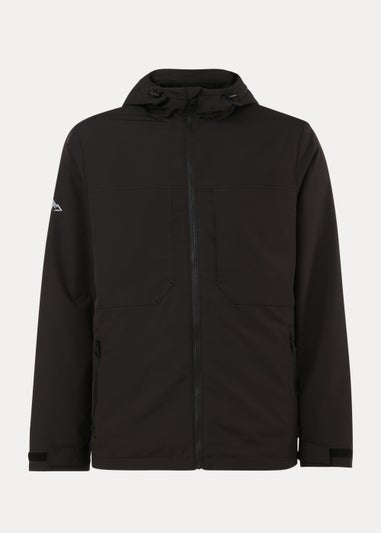 Black Showerproof Fleece Windbreaker