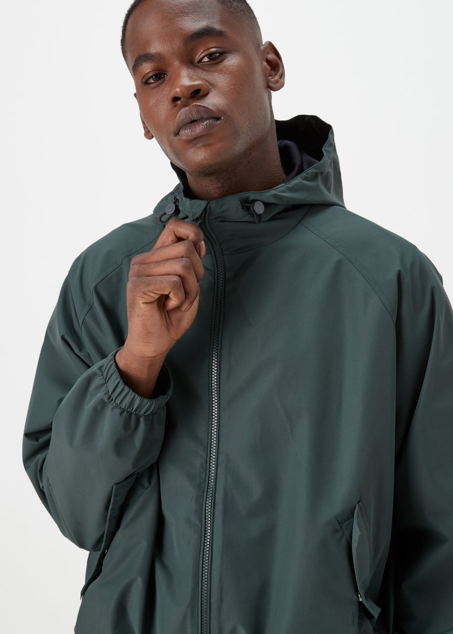 Green Hooded Bomber Jacket