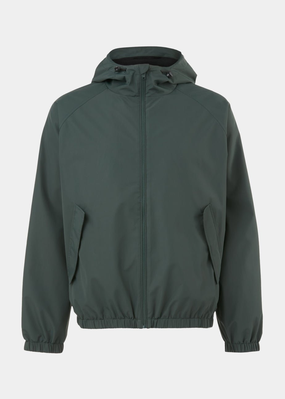 Green Hooded Bomber Jacket