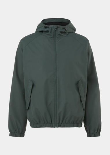 Green Hooded Bomber Jacket