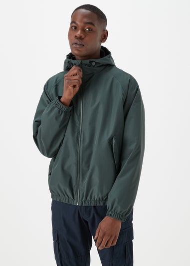 Green Hooded Bomber Jacket
