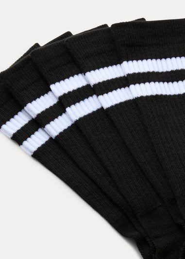 US Athletic 5 Pack Black Sports Socks