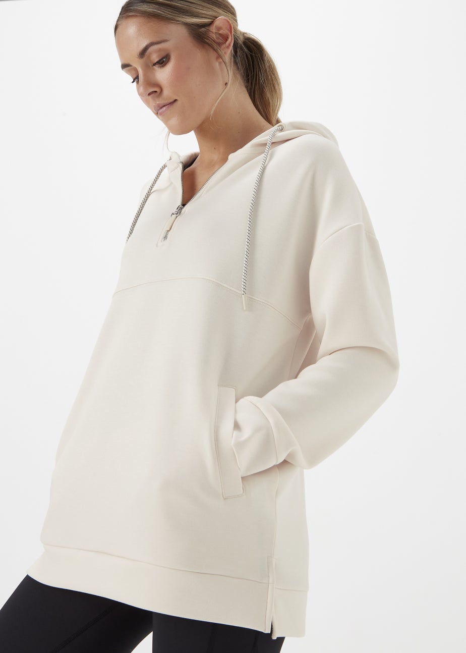Souluxe Cream Longline Hoodie