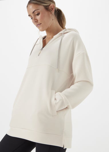Souluxe Cream Longline Hoodie