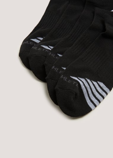US Athletic 5 Pack Black Trainer Socks