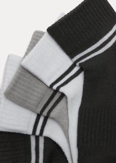 US Athletic 5 Pack Multicoloured Quarter Sports Socks