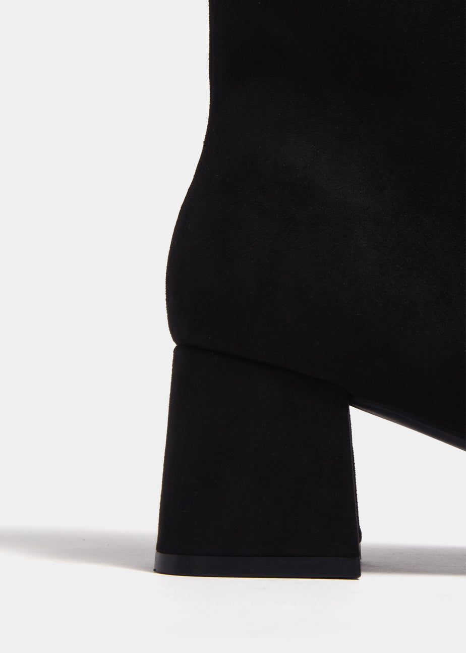 Et Vous Black Low Block Heels