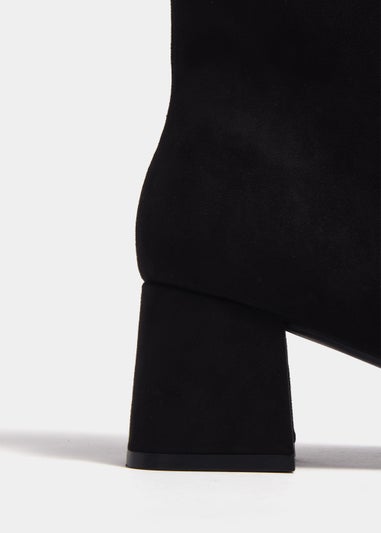 Et Vous Black Low Block Heels