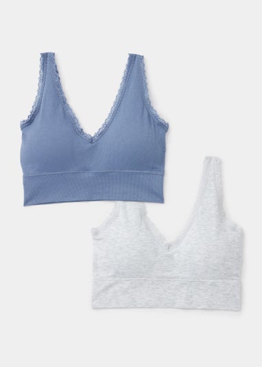 2 Pack Seamless Padded Ribbed Crop Tops
