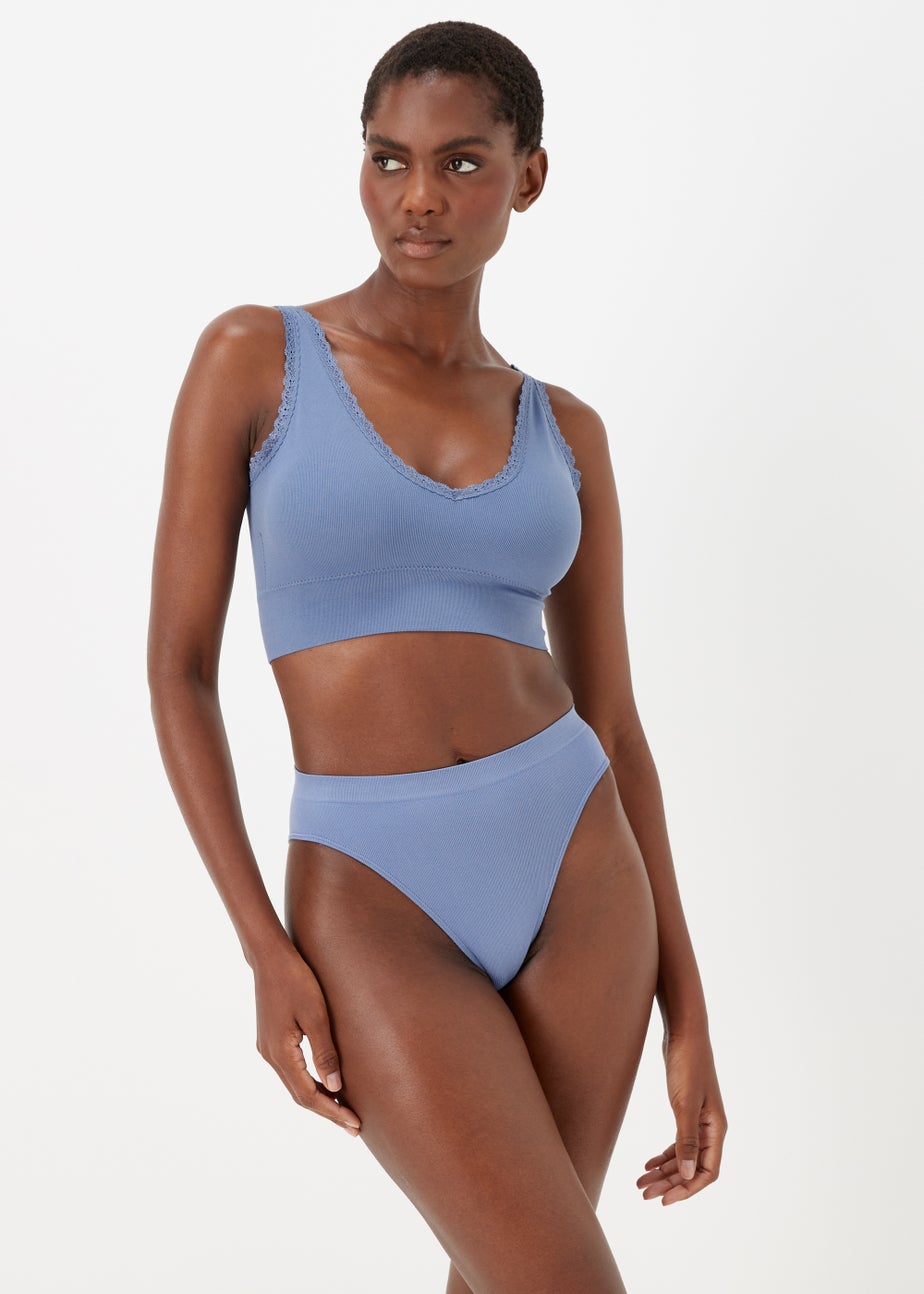 2 Pack Seamless Padded Ribbed Crop Tops