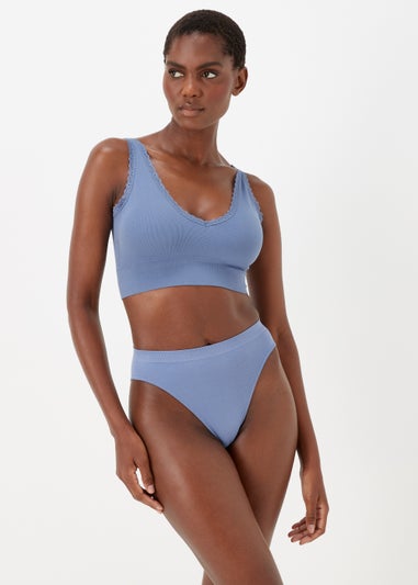 2 Pack Seamless Padded Ribbed Crop Tops