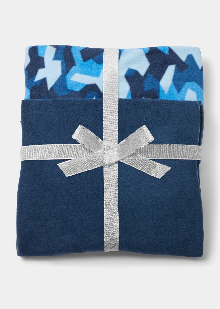 Boys Blue Dinosaur Microfleece Bundle Pyjama Set (5-13yrs)