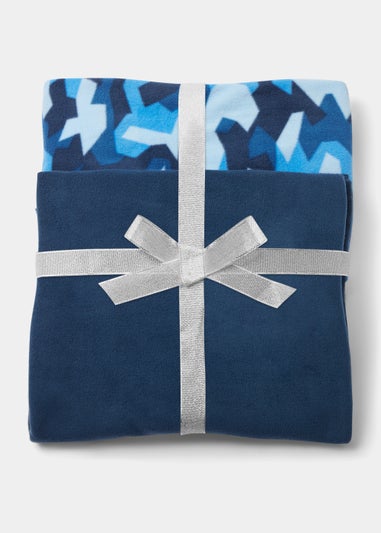 Boys Blue Dinosaur Microfleece Bundle Pyjama Set (5-13yrs)