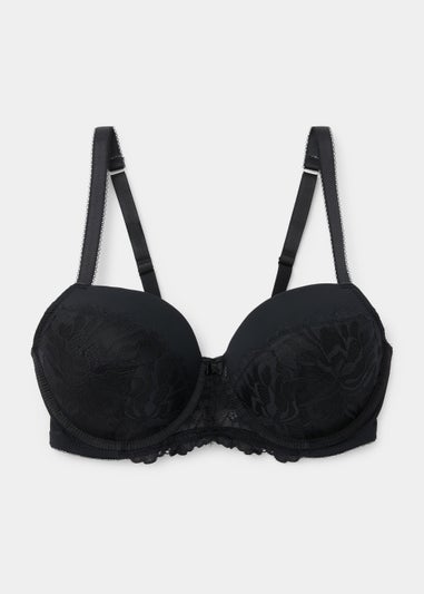 DD+ Black Lace Padded Bra