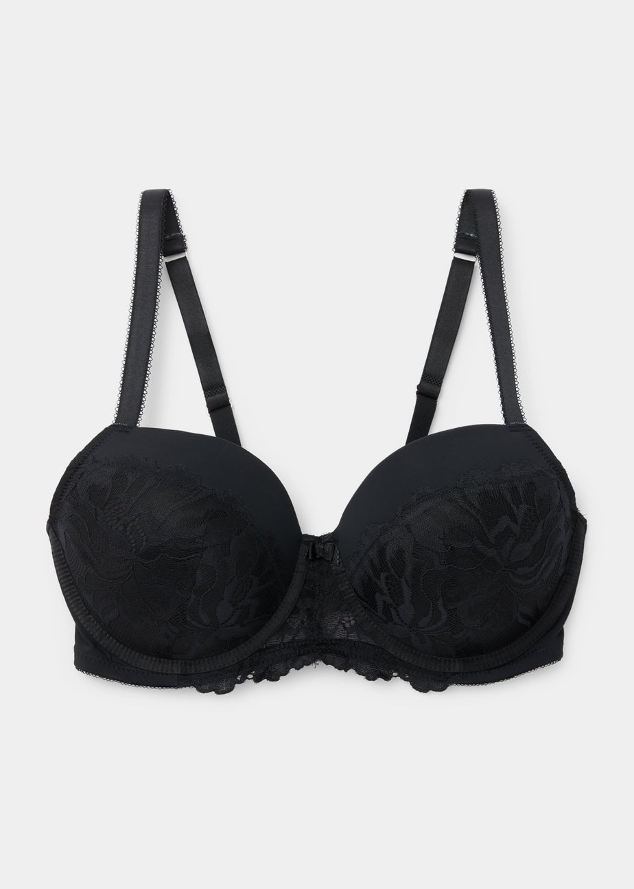 DD+ Black Lace Padded Bra