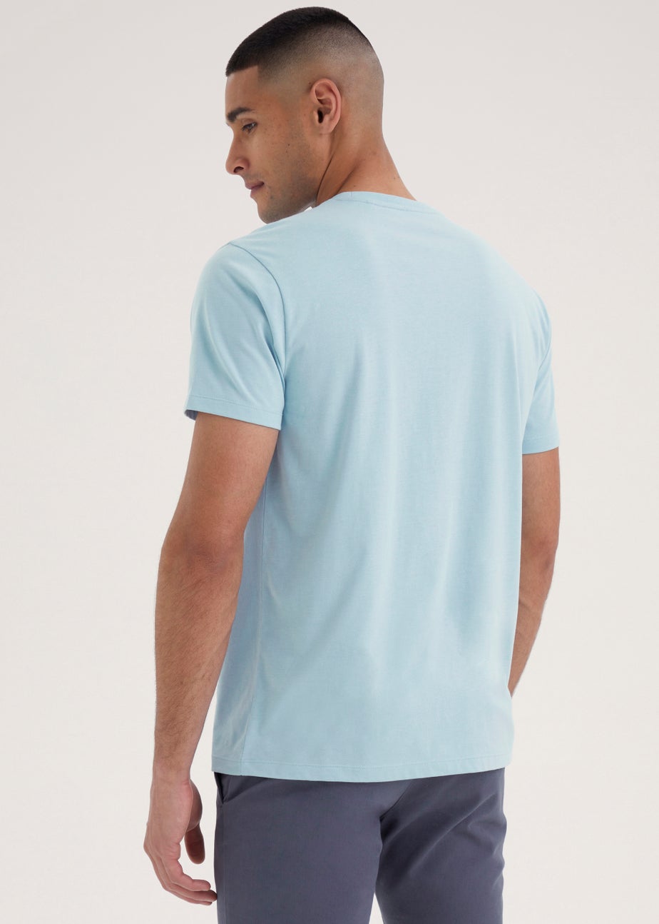 Blue California Palm Tree Print T-Shirt