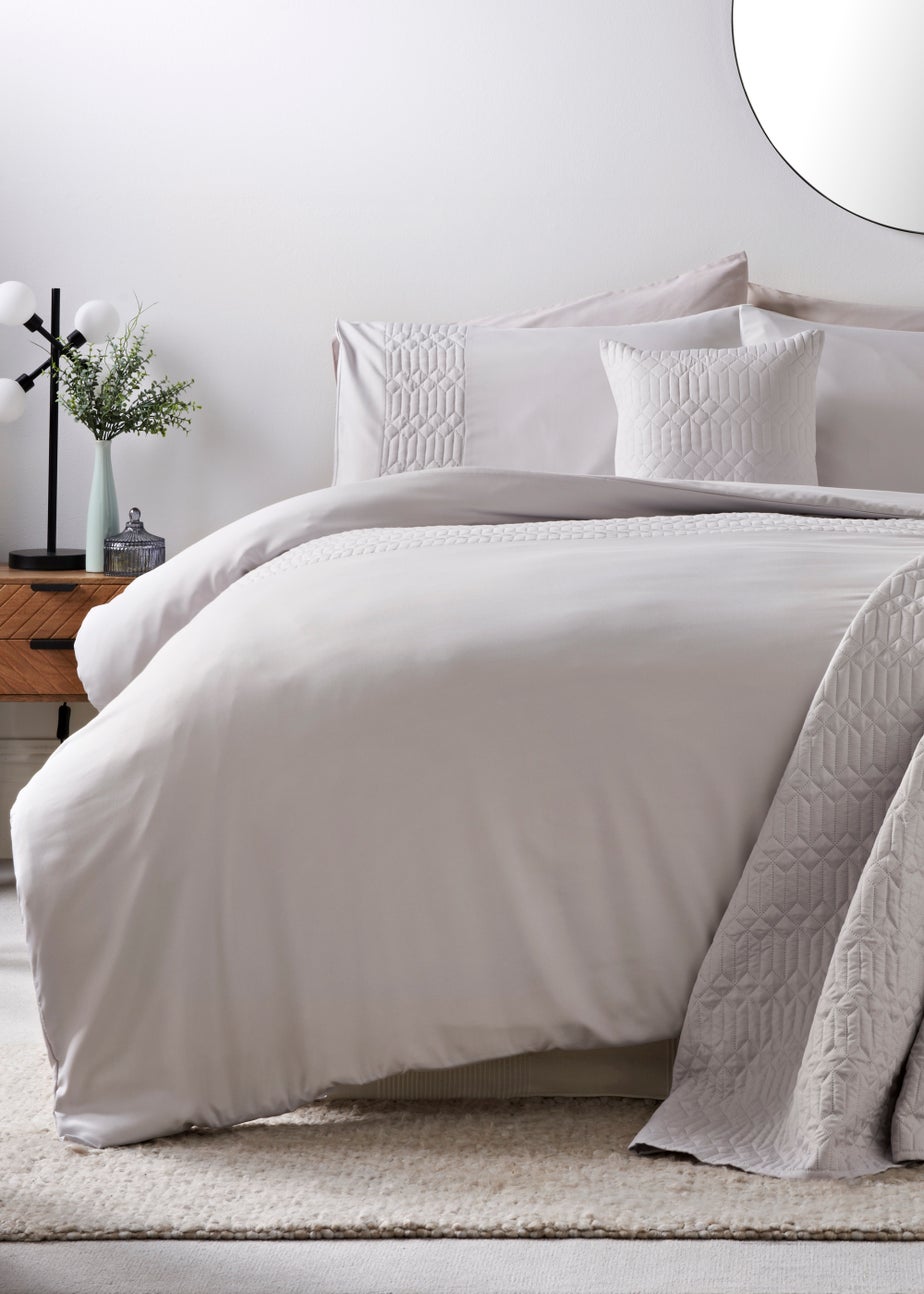 Grey Geo Pinsonic Duvet Cover