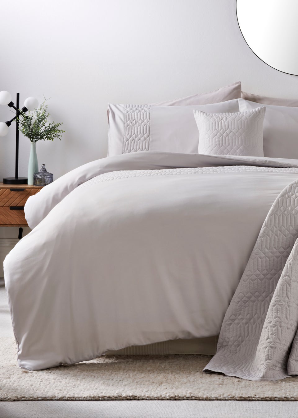 Grey Geo Pinsonic Duvet Cover