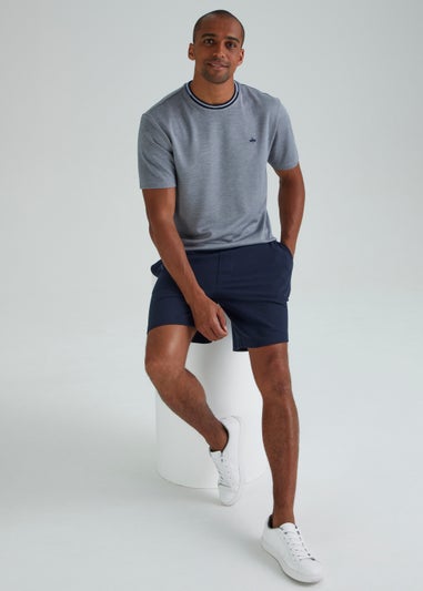 Grey Modal Tipped T-Shirt