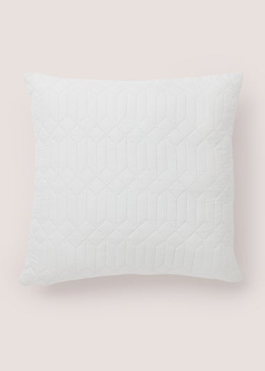 White Geo Pinsonic Cushion (40cm x 40cm)