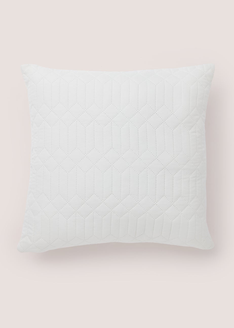 White Geo Pinsonic Cushion (40cm x 40cm)