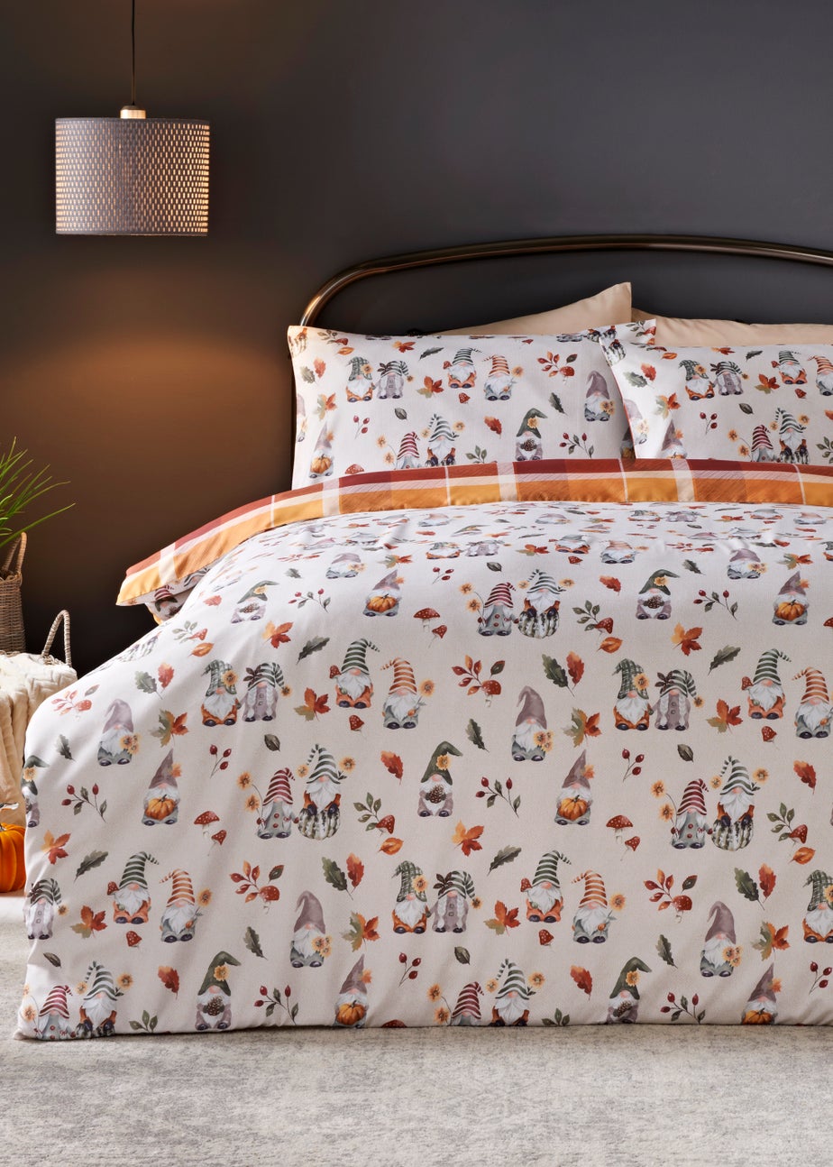 Natural Pumpkin Gnome Duvet Cover