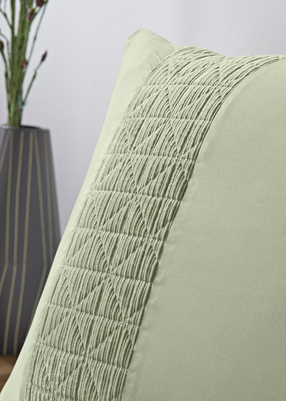 Green Quilted Cord Duvet Cover