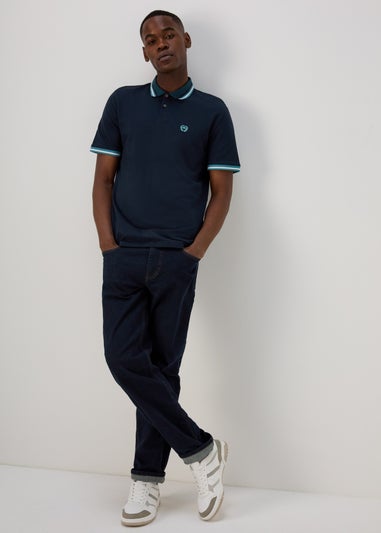 Navy Tipped Polo Shirt