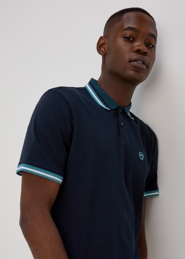 Navy Tipped Polo Shirt