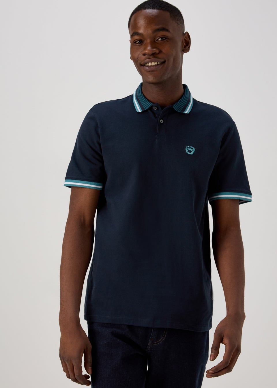 Navy Tipped Polo Shirt