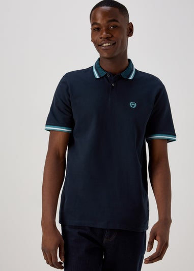 Navy Tipped Polo Shirt