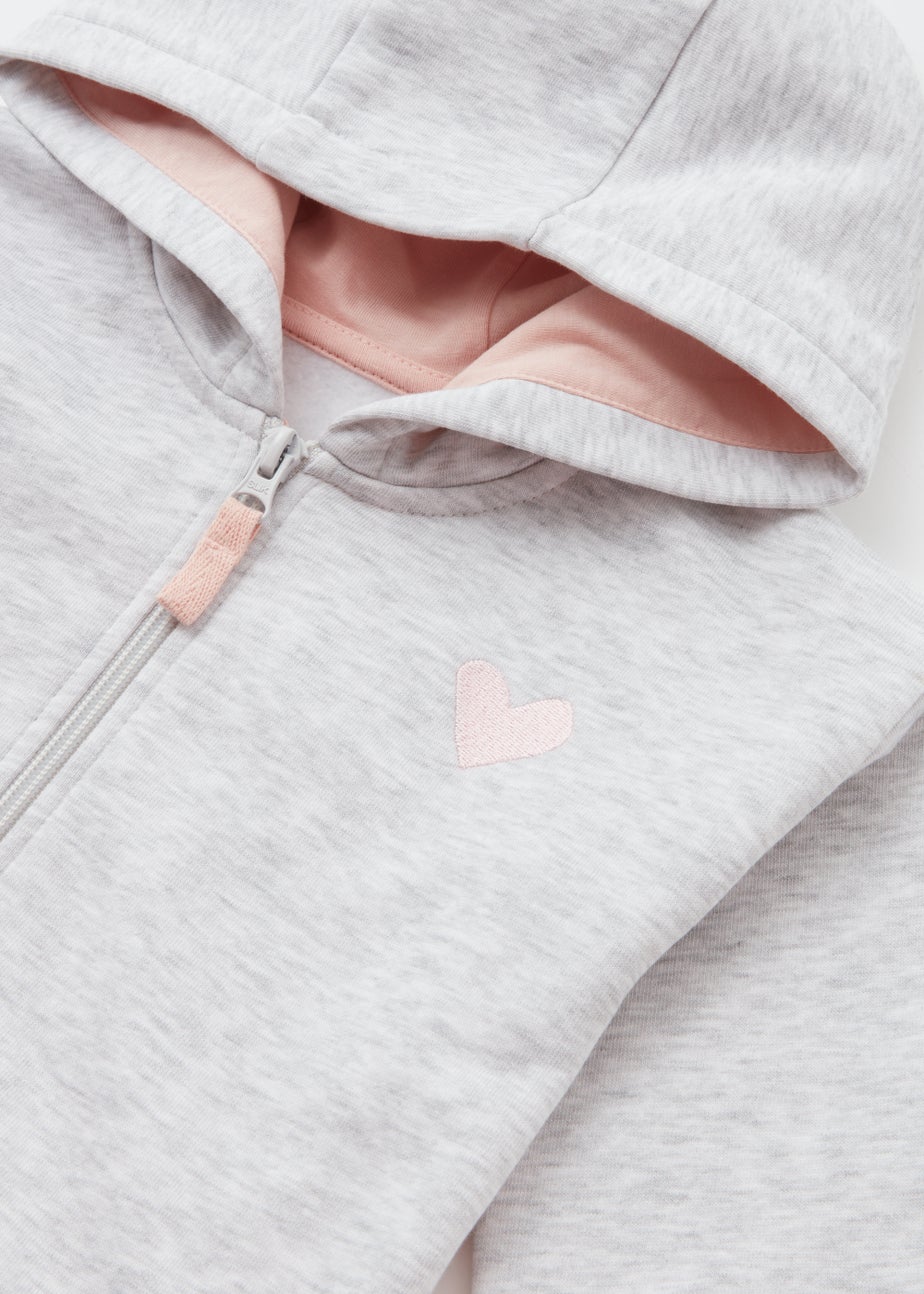 Girls Grey Peplum Zip Up Hoodie (9mths-6yrs)