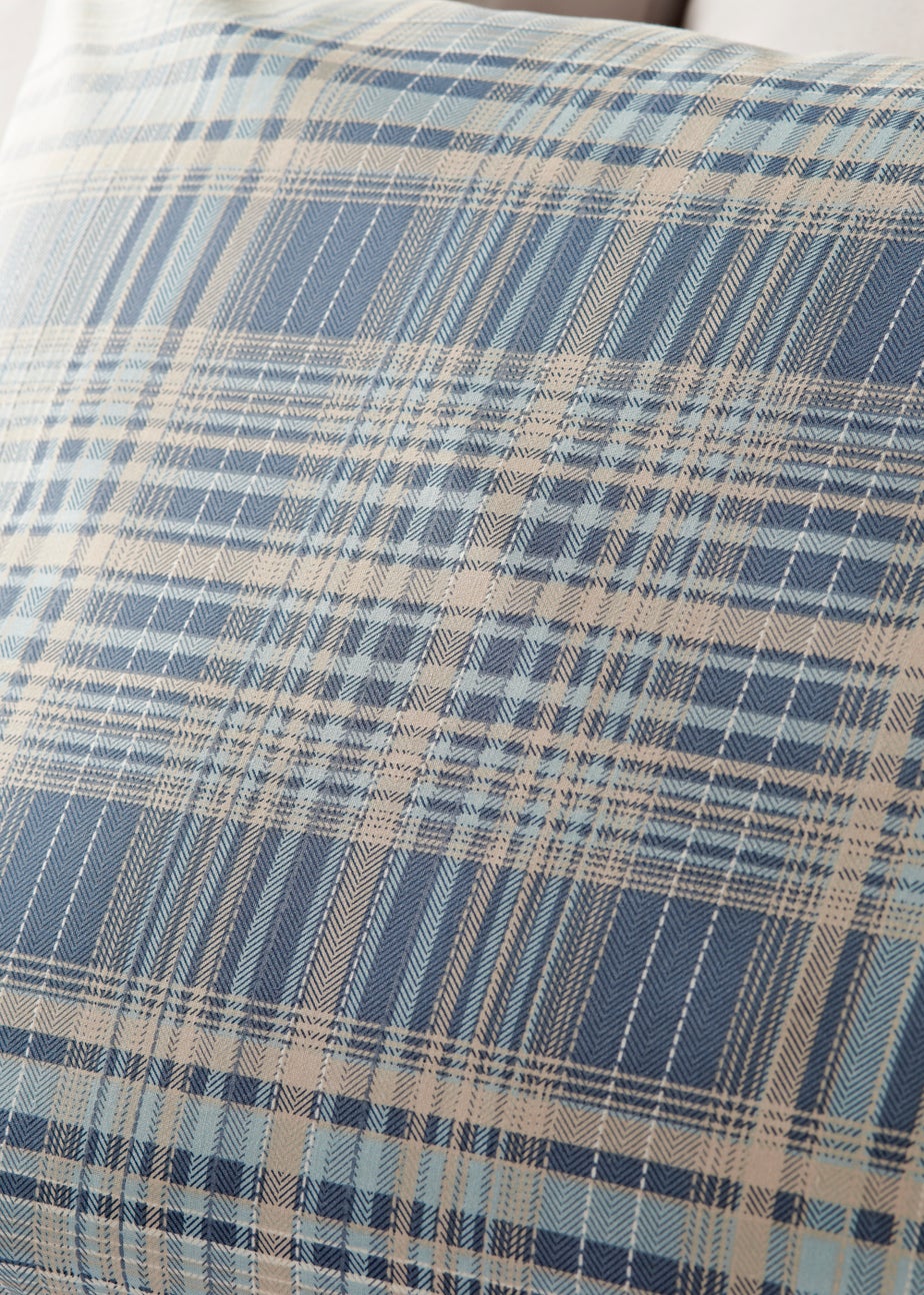 Blue Fine Check Duvet Cover