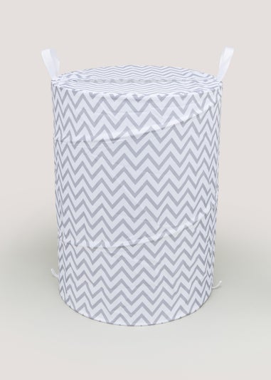 Grey Pop Up Laundry Basket