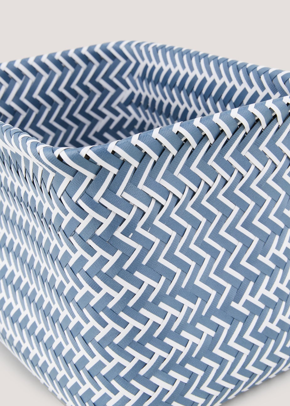 Blue Plastic Storage Basket