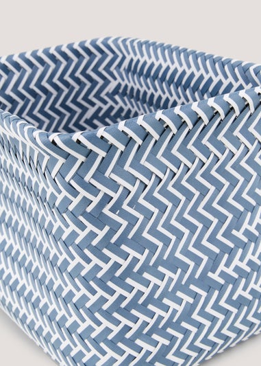 Blue Plastic Storage Basket