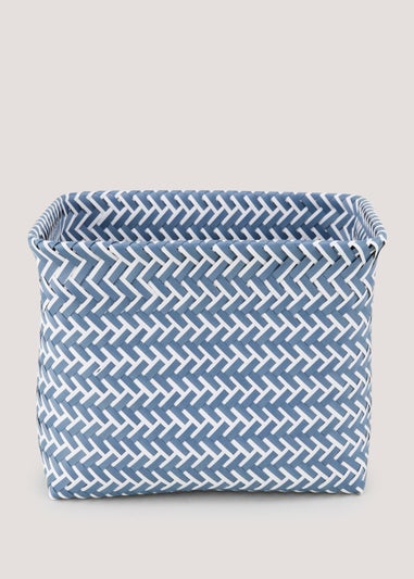 Blue Plastic Storage Basket