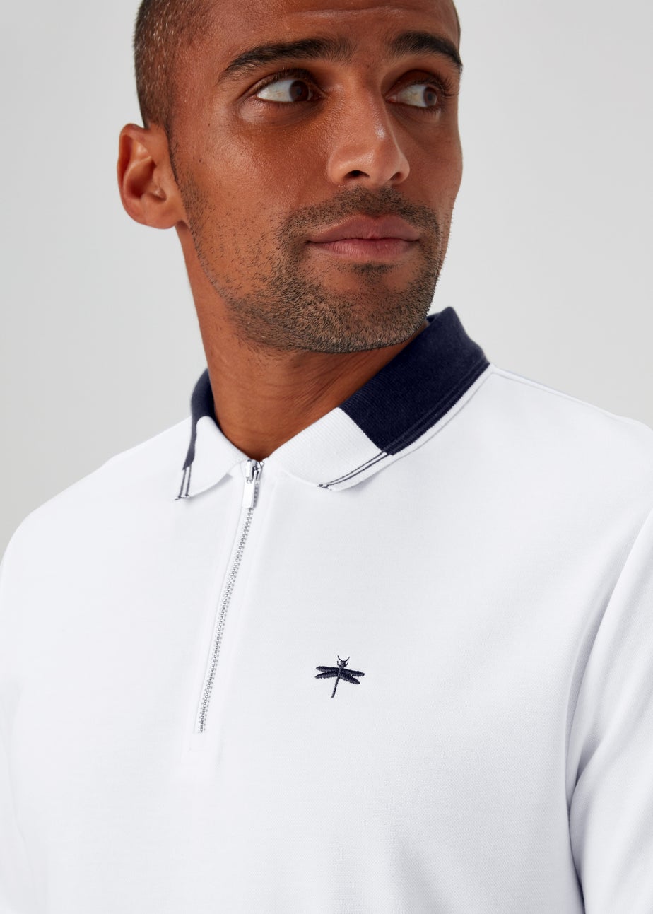 White Modal Polo Shirt
